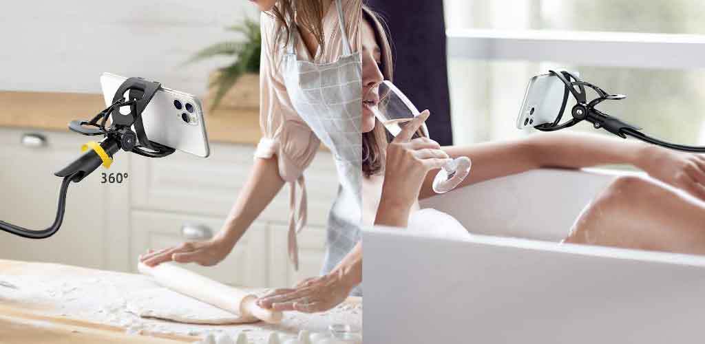 Phone Holder Bed Gooseneck Mount