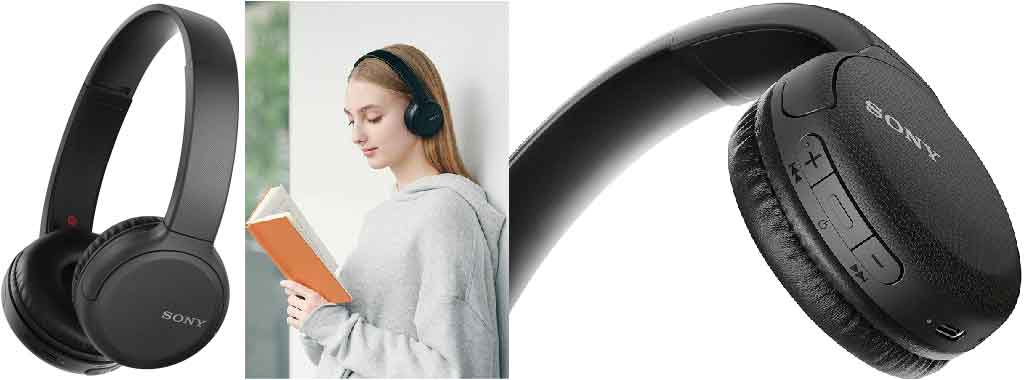 SONY WHCH510/B Bluetooth Feature Wireless On-Ear Headphones (phone accessories)