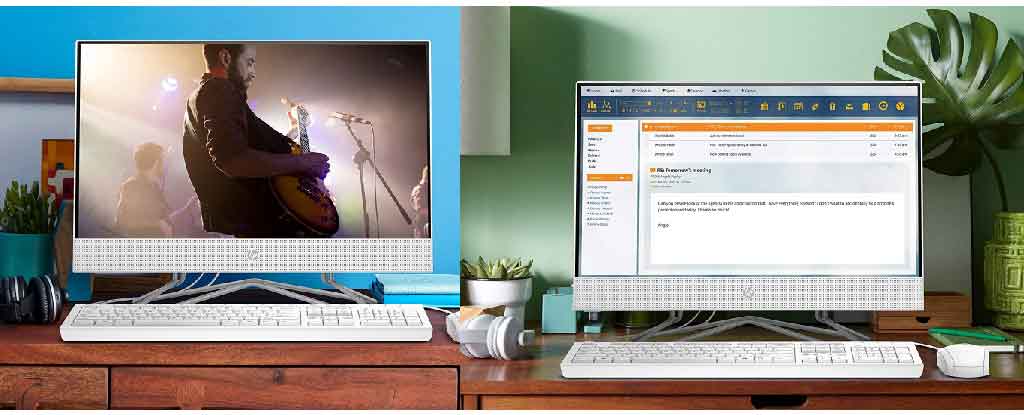 HP 22 All-in-One PC, AMD Athlon Gold 3150U Processor, 4 GB RAM, 256 GB SSD